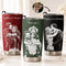Custom Couple Photo Sketch Line Art Anniversary Gift For Him, Her - Personalized Tumbler Cup
